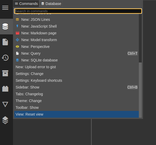 Command palette